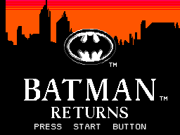 Batman Returns (Europe) Title Screen